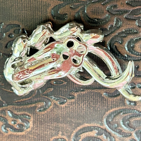 Vintage Smoky Quartz and Crystal Art Deco Astra Clip on Earrings circa 1960s - Picture 5 of 5